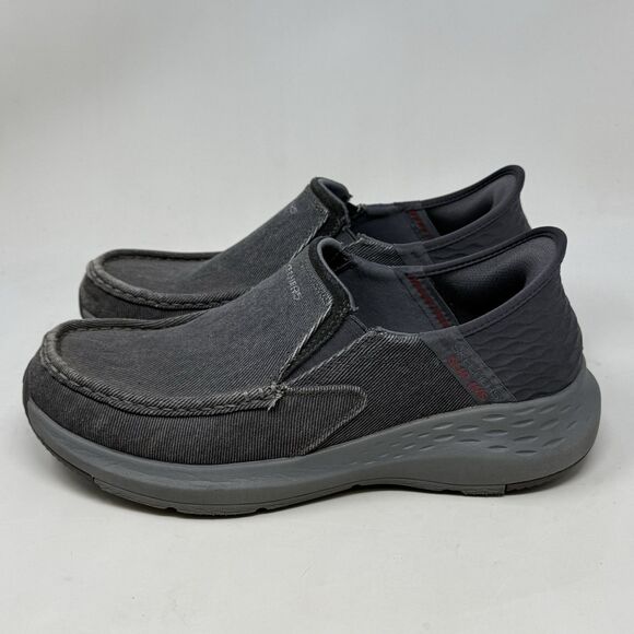 Skechers Parson Dewitt Slip Ins Shoes Mens 8.5 WW Extra Wide Fit Gray Comfort main image 8